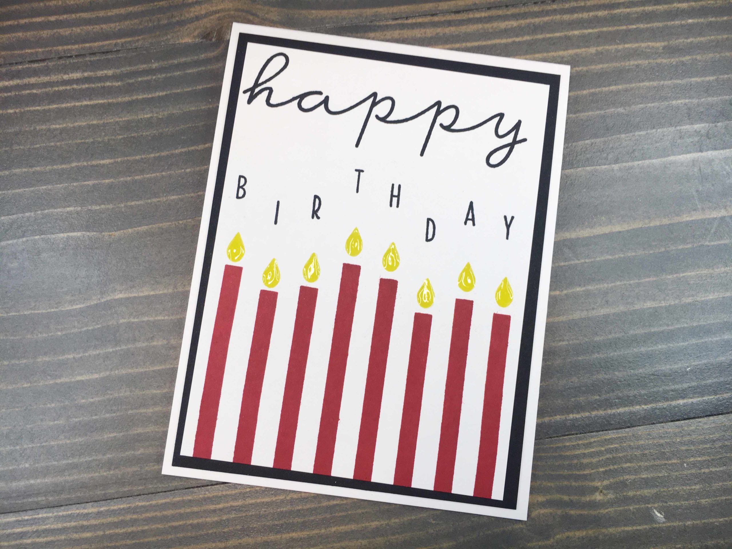 Simple Happy Birthday Card C Clark Creative