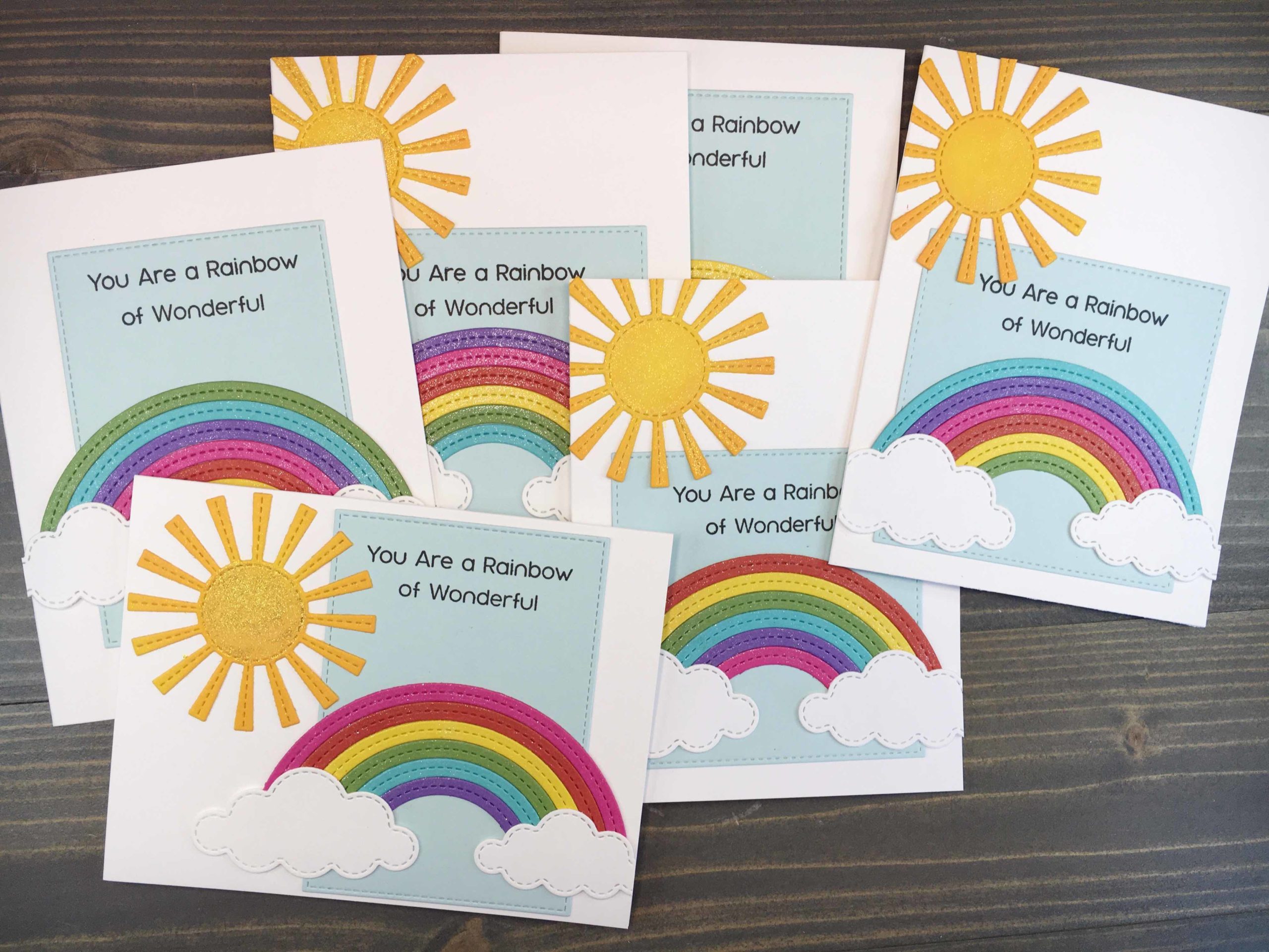 Cardstock Rainbow Cards - C Clark Creative