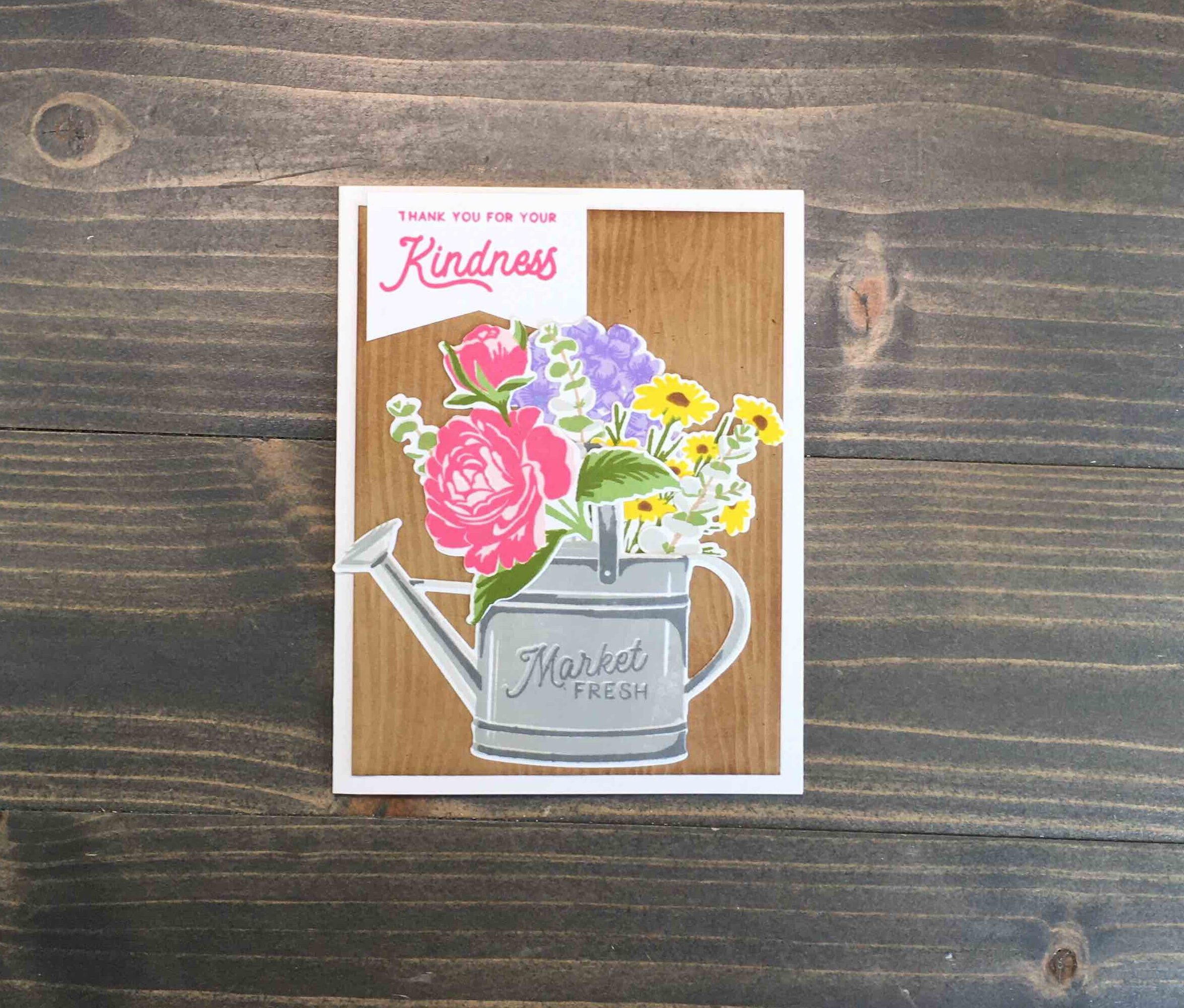 floral thank you card